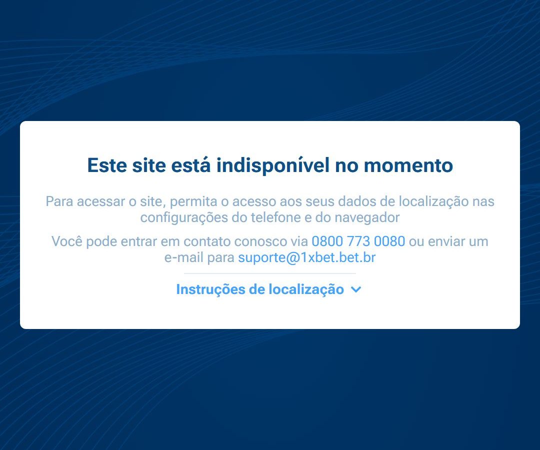 Tela inicial da 1xBet aberta do Brasil em 04/08/2026