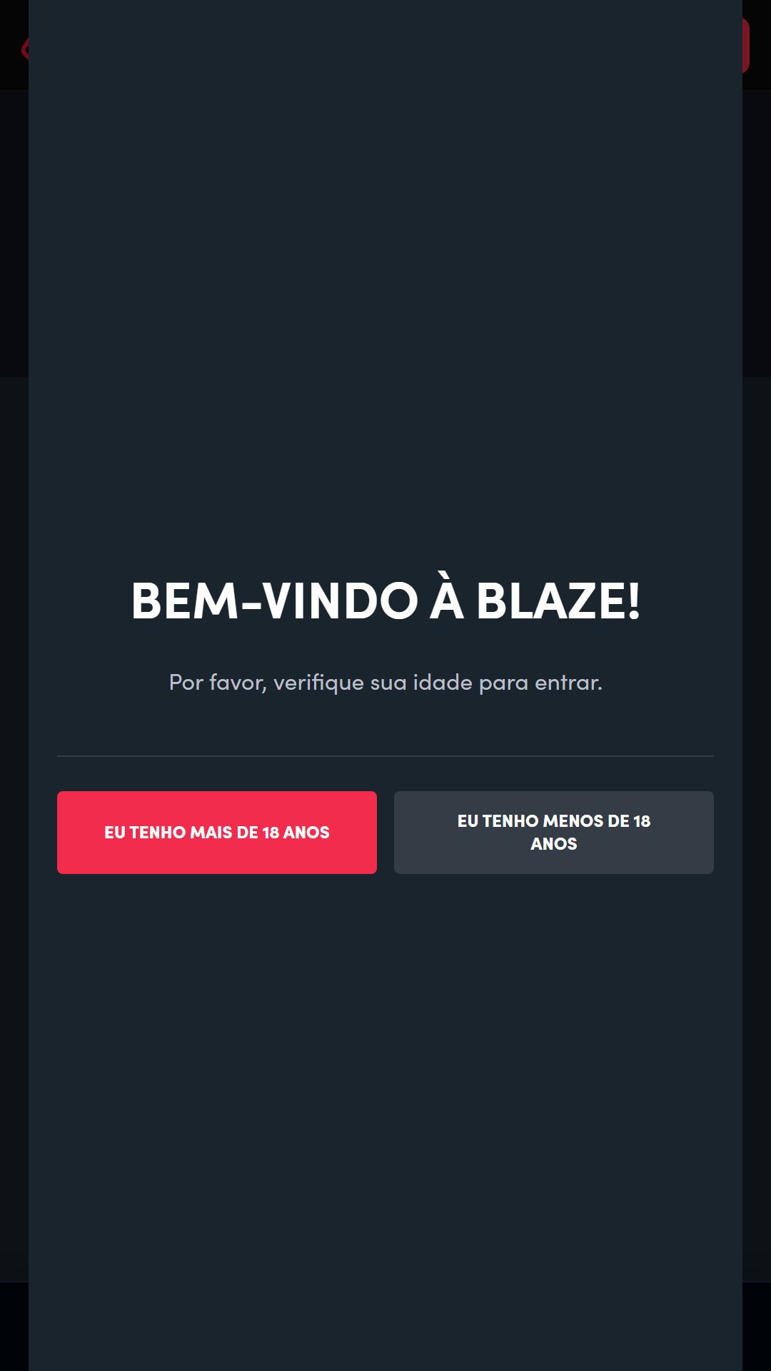 Home screen of Blaze