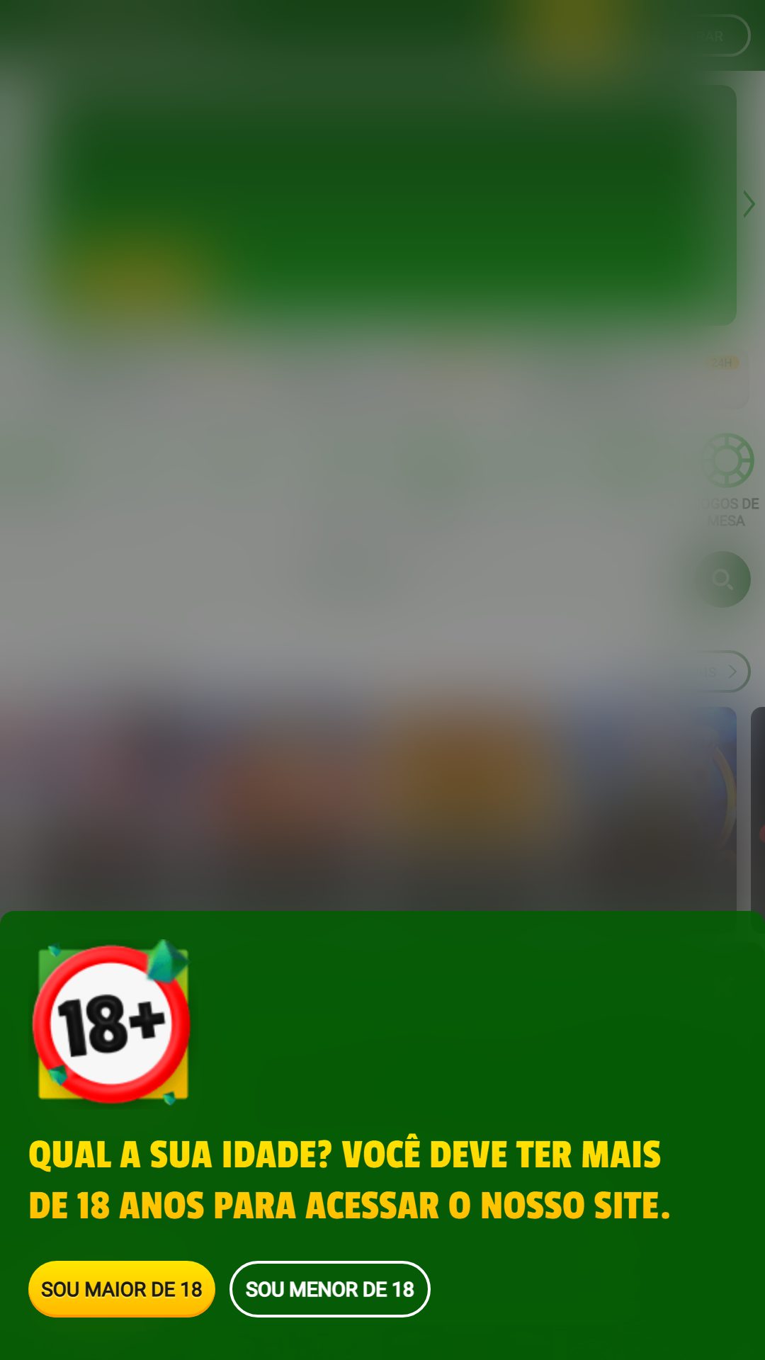 Home screen of Brazino777