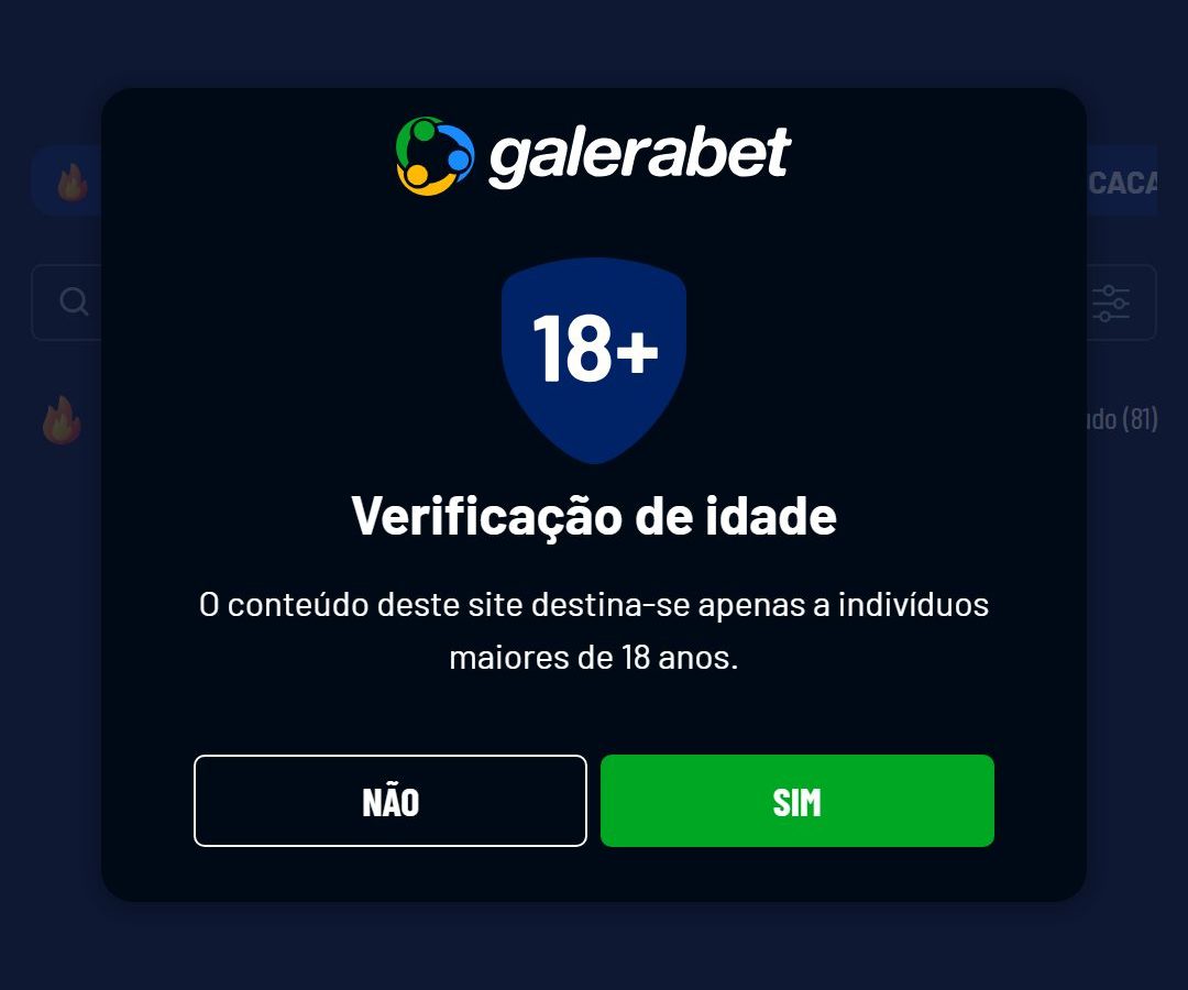 Tela inicial da Galera.bet aberta do Brasil em 04/08/2026