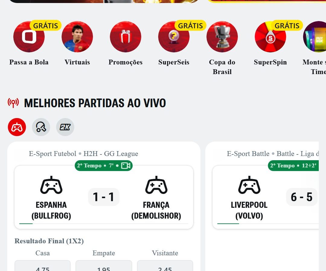 Tela inicial da Superbet aberta do Brasil em 04/08/2026